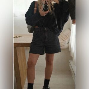 VINTAGE Black Denim Shorts “Jorts”